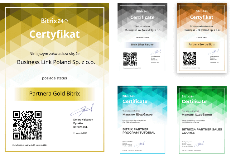 Our certificates